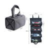 Foldable Mens Cosmetic Bag Hanging Toiletry Grey With Top Quality Polyester