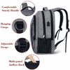 Business Canvas Backpack Travel Bag With Laptop Compartment and USB Charging Port