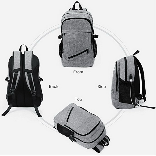 Wholesale Waterproof Backpack Laptop Bags With USB Charging Port For College