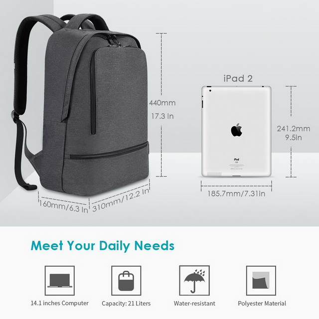 Simple Mens Laptop Bag Waterproof 900D Backpack For School And Business