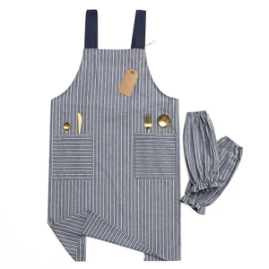 Restaurant Waitress Cooking Farmhouse Kitchen Sink Aprons with Sleeves Set