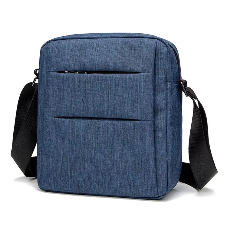 Custom Square Crossbody Bag with Multi Pocket for Men Waterproof Oxford Travel Messenger Bag