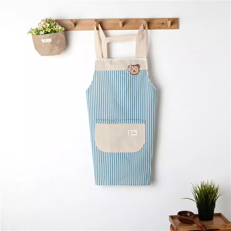 Custom waterproof apron cotton printed kitchen apron for kids women designer cooking aprons