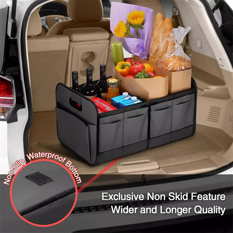 Amazon Hot Sales Large Capacity Car Storage Multifunctional Folding Oxford Car Trunk Organizer
