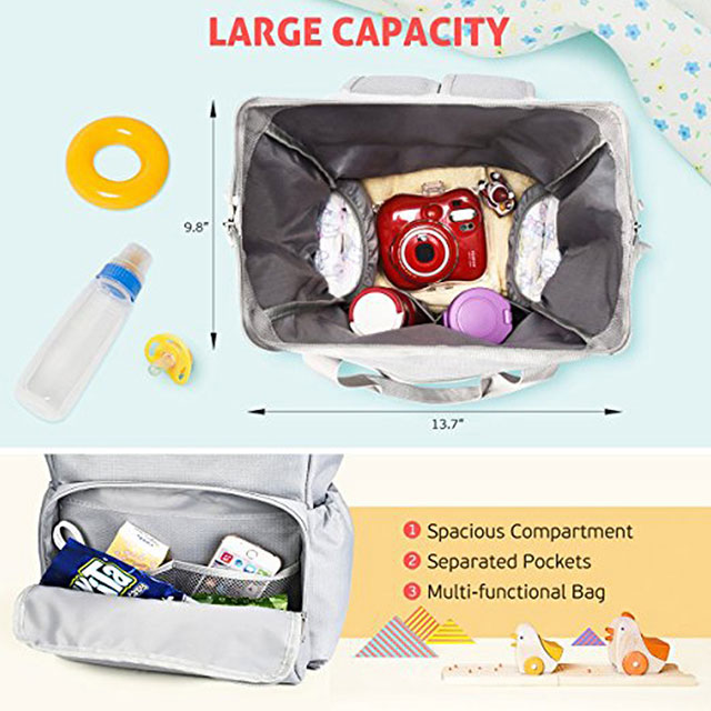Unique Baby Diaper Bag Backpack With Waterproof Oxford Fabric