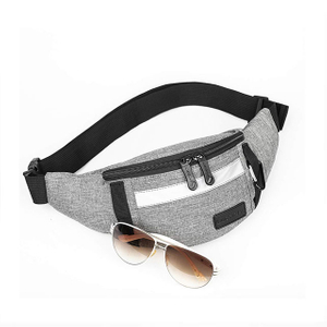 Unisex Adjustable Waist Pouch Bag With Reflective Strip